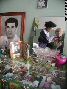 Kristina and Asya with a table full of memories