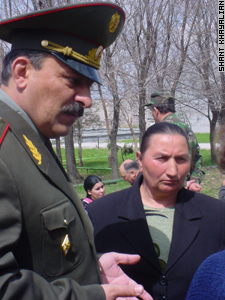 At a ceremony honoring soldiers today (April 11), Seda spoke with General Michael Grigoryan.