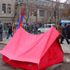Camp Complaint: Protestors set up short-lived "city" near CEC